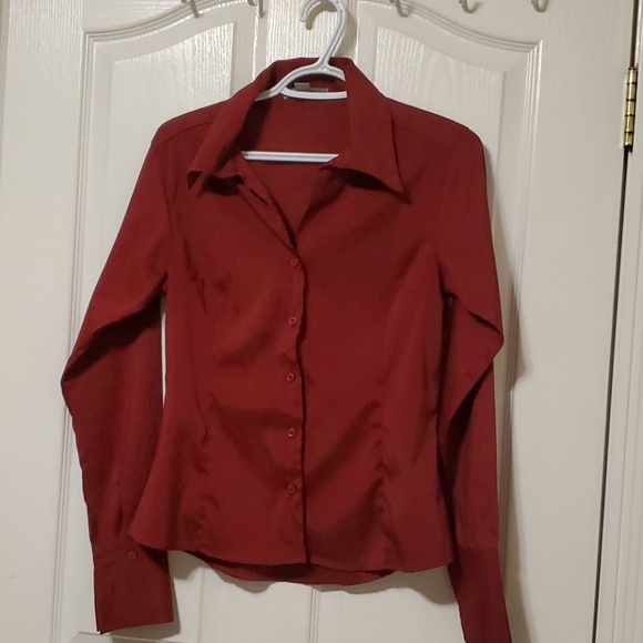 Red Beechers Brook Stretch Collared Blouse - Picture 1 of 4